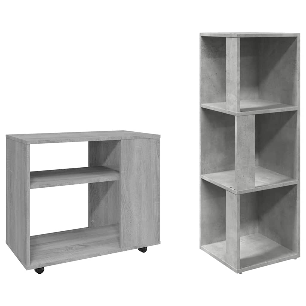 Side Table Grey Sonoma 70x35x60.5 cm Engineered Wood
