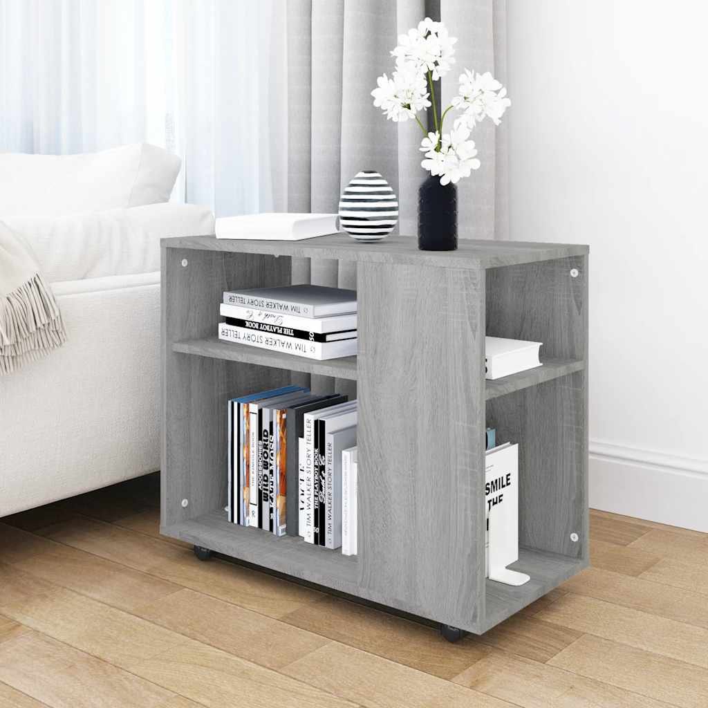 815106 vidaXL Side Table Grey Sonoma 70x35x55 cm Engineered Wood