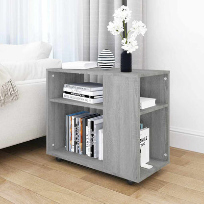 815106 vidaXL Side Table Grey Sonoma 70x35x55 cm Engineered Wood
