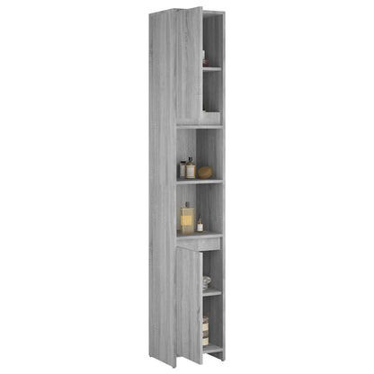 815109 vidaXL Bathroom Cabinet Grey Sonoma 30x30x183,5 cm Engineered Wood