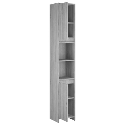 815109 vidaXL Bathroom Cabinet Grey Sonoma 30x30x183,5 cm Engineered Wood