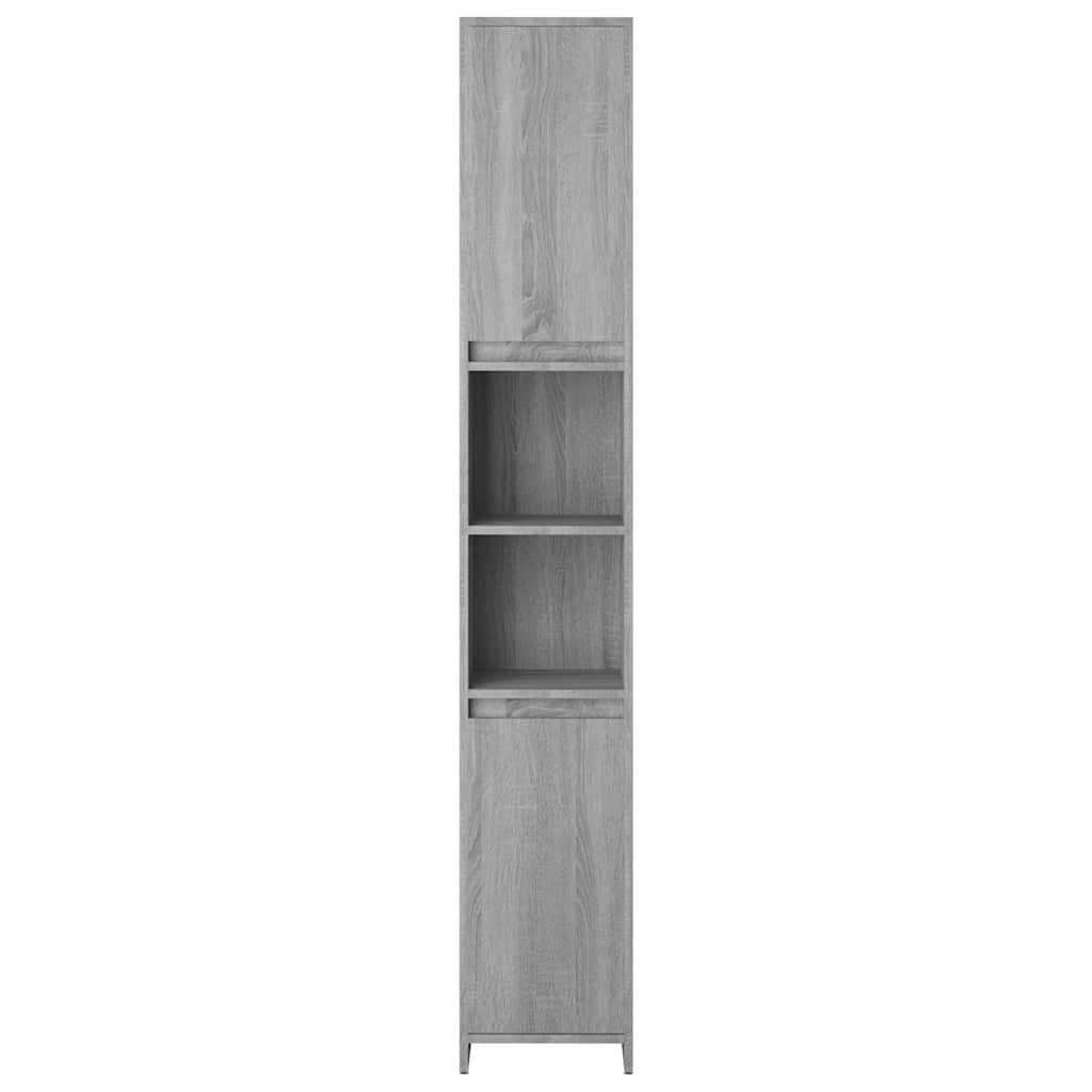 815109 vidaXL Bathroom Cabinet Grey Sonoma 30x30x183,5 cm Engineered Wood