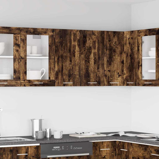 815111 vidaXL Hanging Cabinet "Lyon" Smoked Oak 60x31x60 cm Engineered Wood