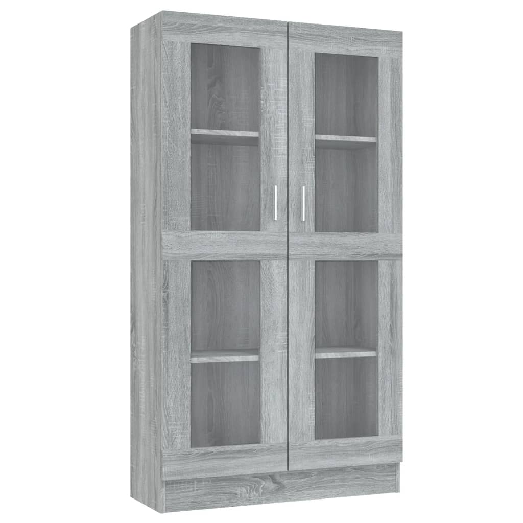 Vitrine Cabinet Grey Sonoma 82,5x30,5x150 cm Engineered Wood