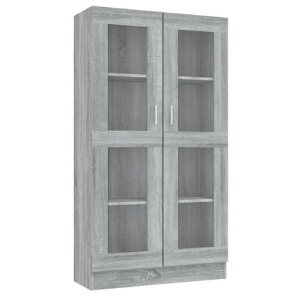 Vitrine Cabinet Grey Sonoma 82,5x30,5x150 cm Engineered Wood