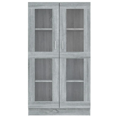 Vitrine Cabinet Grey Sonoma 82,5x30,5x150 cm Engineered Wood