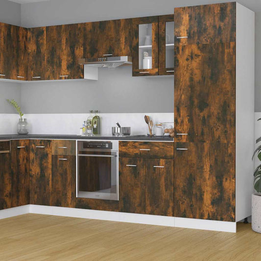 Hanging Glass Cabinet "Lyon" Smoked Oak 60x31x60 cm