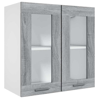 Hanging Glass Cabinet "Lyon" Grey Sonoma 60x31x60 cm