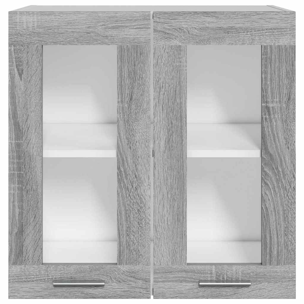 Hanging Glass Cabinet "Lyon" Grey Sonoma 60x31x60 cm