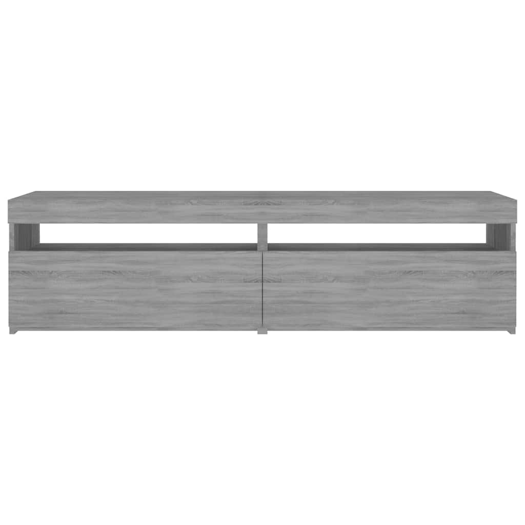 TV Cabinet with LED Lights 2 pcs Grey Sonoma 75x35x40 cm