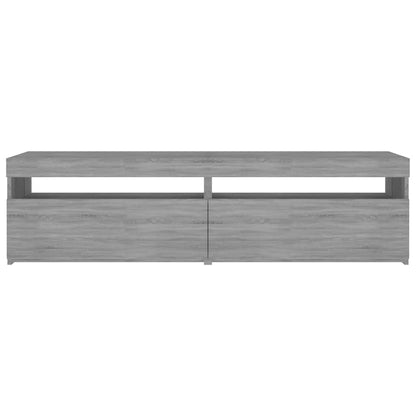 815126 vidaXL TV Cabinet with LED Lights 2 pcs Grey Sonoma 75x35x40 cm