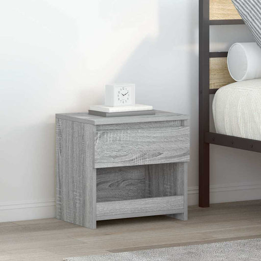 815131 vidaXL Bedside Cabinet Grey Sonoma 40x30x39 cm Engineered Wood