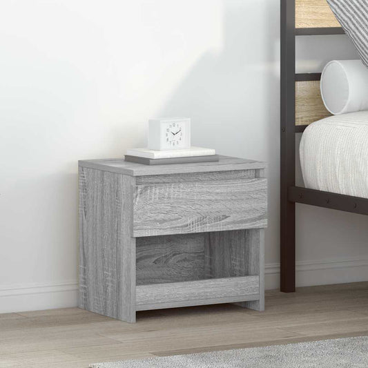 815132 vidaXL Bedside Cabinets 2 pcs Grey Sonoma 40x30x39 cm Engineered Wood