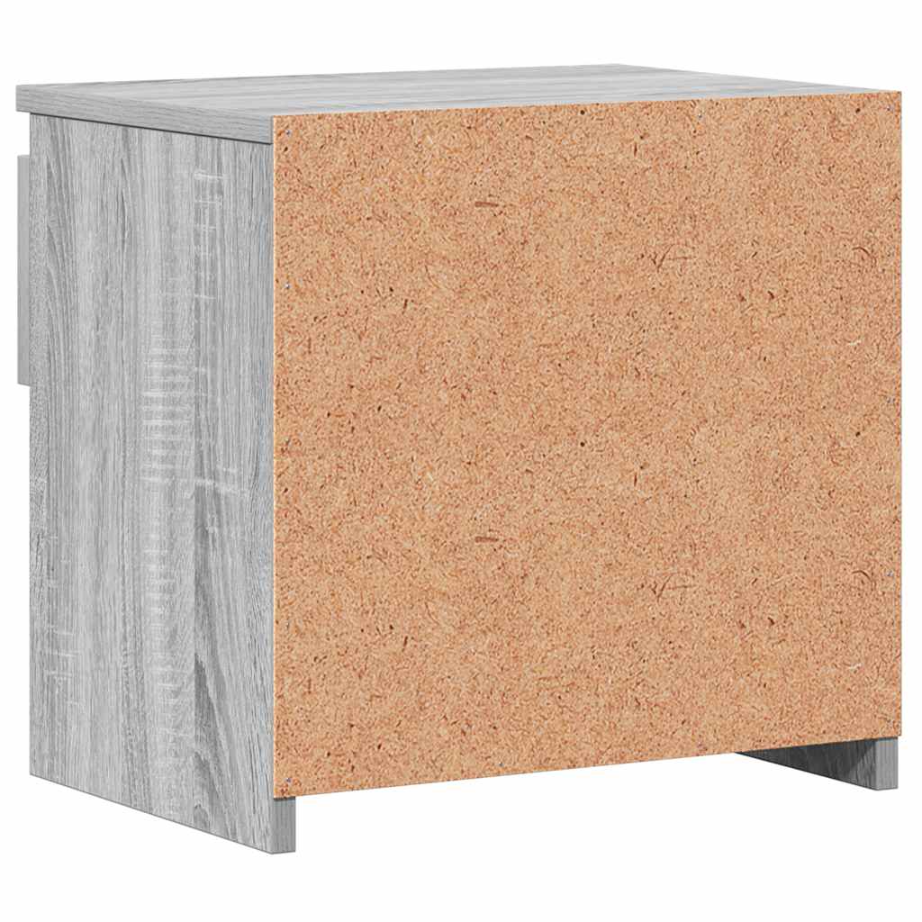 815132 vidaXL Bedside Cabinets 2 pcs Grey Sonoma 40x30x39 cm Engineered Wood