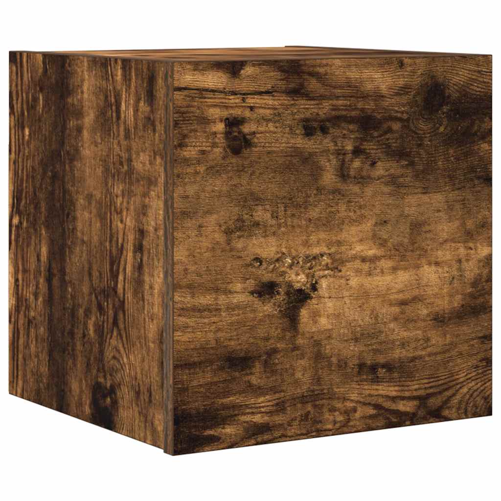 Wall Mounted TV Cabinet Smoked Oak 30.5x30x30 cm