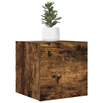 Wall Mounted TV Cabinet Smoked Oak 30.5x30x30 cm