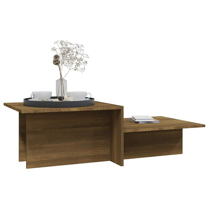 Coffee Table Brown Oak 111.5x50x33 cm Engineered Wood