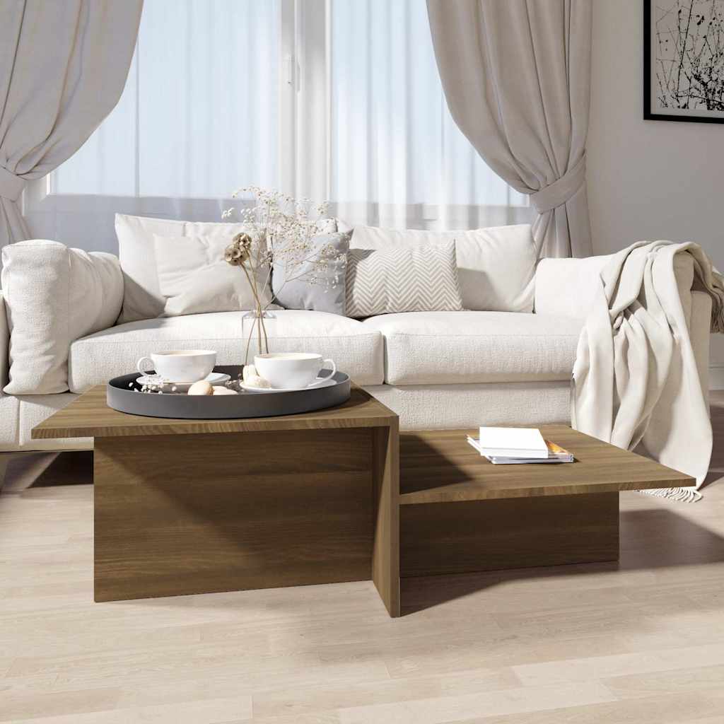 Coffee Table Brown Oak 111.5x50x33 cm Engineered Wood