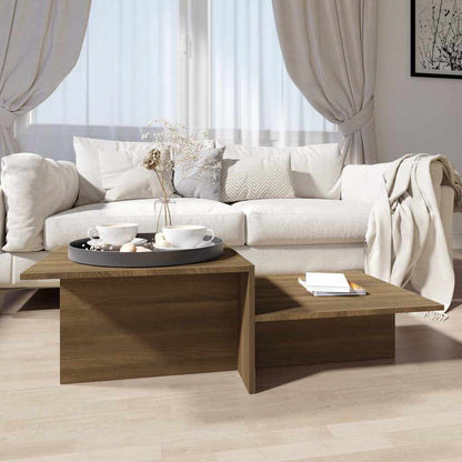 Coffee Table Brown Oak 111.5x50x33 cm Engineered Wood