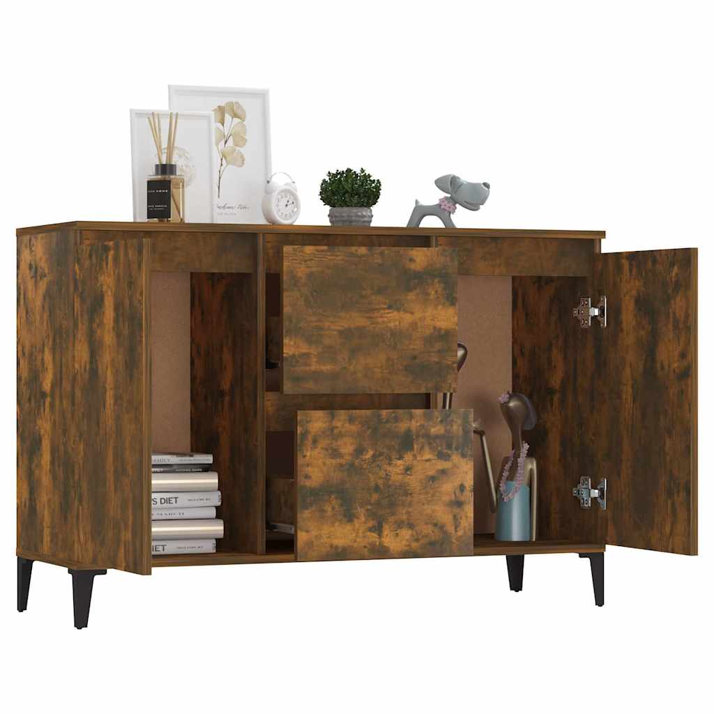 815165 vidaXL Sideboard Smoked Oak 102x35x70 cm Engineered Wood