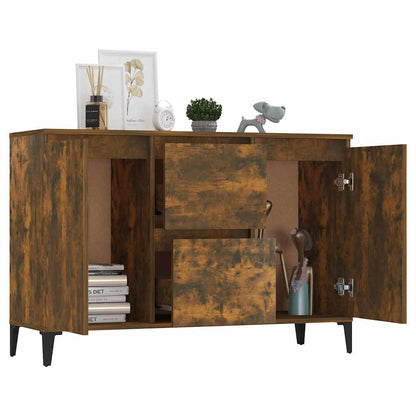 815165 vidaXL Sideboard Smoked Oak 102x35x70 cm Engineered Wood