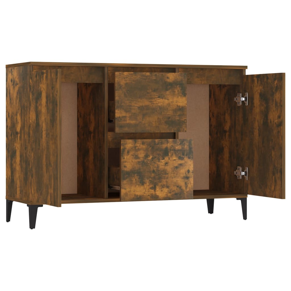 Sideboard Smoked Oak 102x35x70 cm Engineered Wood