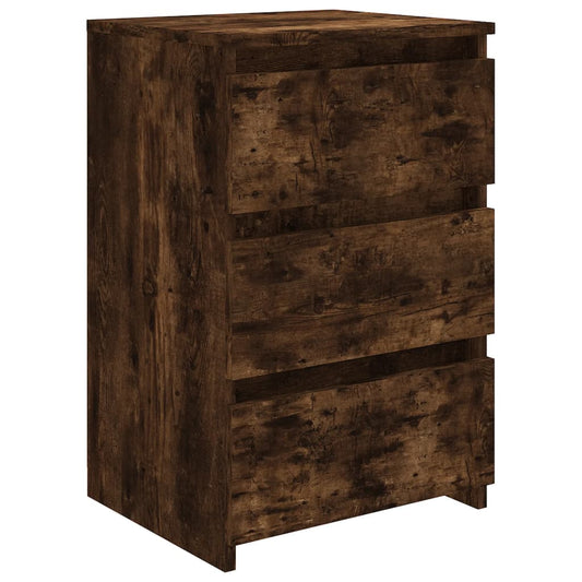 815171 vidaXL Bed Cabinet Smoked Oak 40x35x62,5 cm Engineered Wood