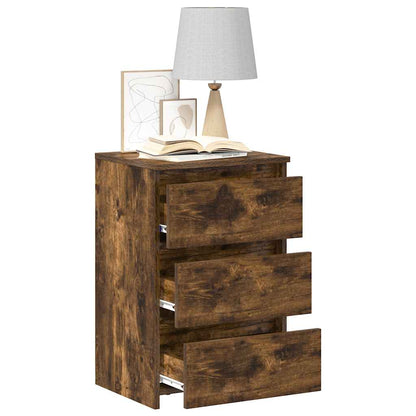 815172 vidaXL Bed Cabinets 2 pcs Smoked Oak 40x35x62,5 cm Engineered Wood