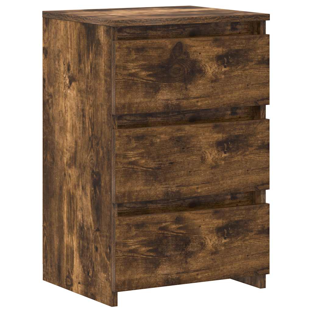 815172 vidaXL Bed Cabinets 2 pcs Smoked Oak 40x35x62,5 cm Engineered Wood