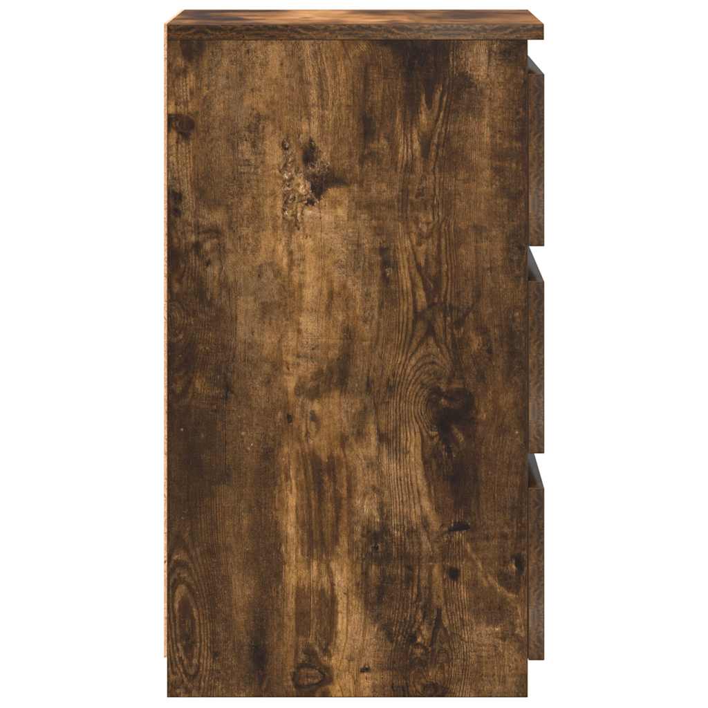 815172 vidaXL Bed Cabinets 2 pcs Smoked Oak 40x35x62,5 cm Engineered Wood