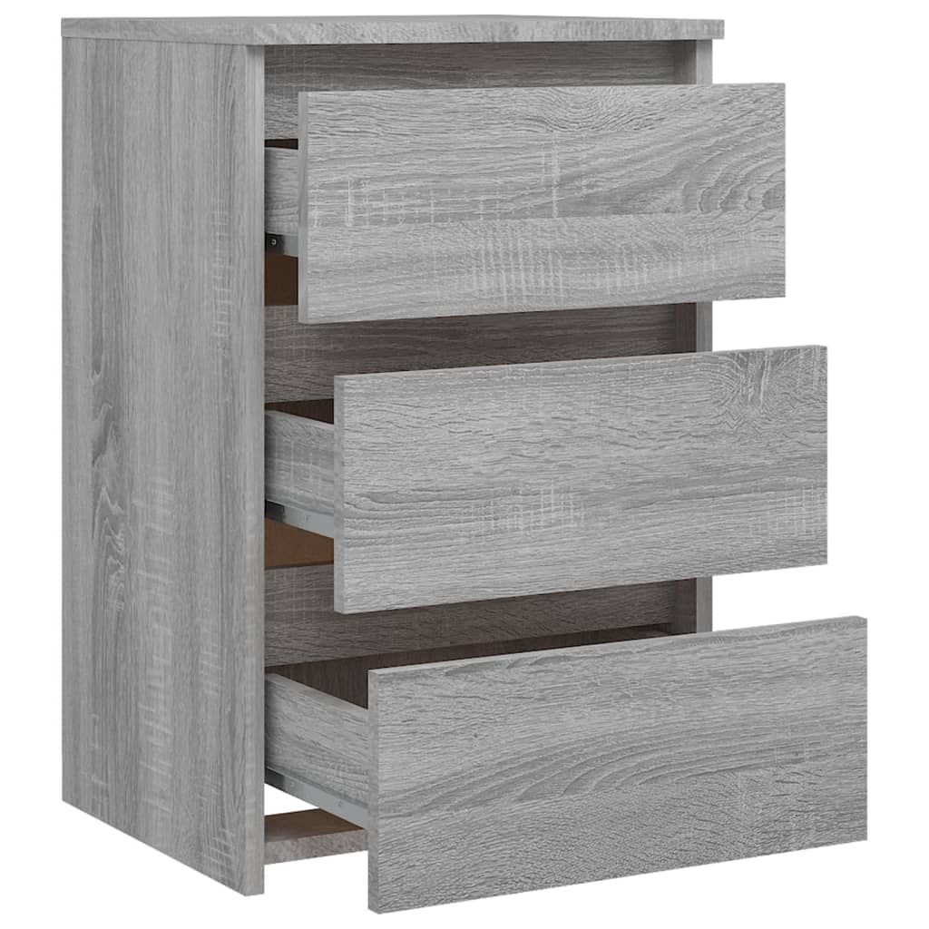 815173 vidaXL Bed Cabinet Grey Sonoma 40x35x62,5 cm Engineered Wood