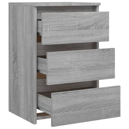 815173 vidaXL Bed Cabinet Grey Sonoma 40x35x62,5 cm Engineered Wood