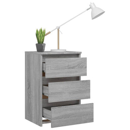 815173 vidaXL Bed Cabinet Grey Sonoma 40x35x62,5 cm Engineered Wood