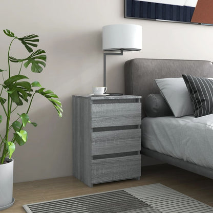 815173 vidaXL Bed Cabinet Grey Sonoma 40x35x62,5 cm Engineered Wood
