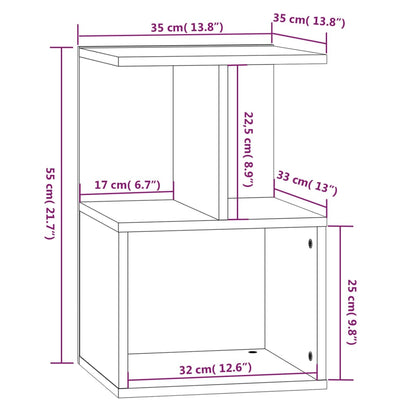 Bedside Cabinet Grey Sonoma 35x35x55 cm Engineered Wood