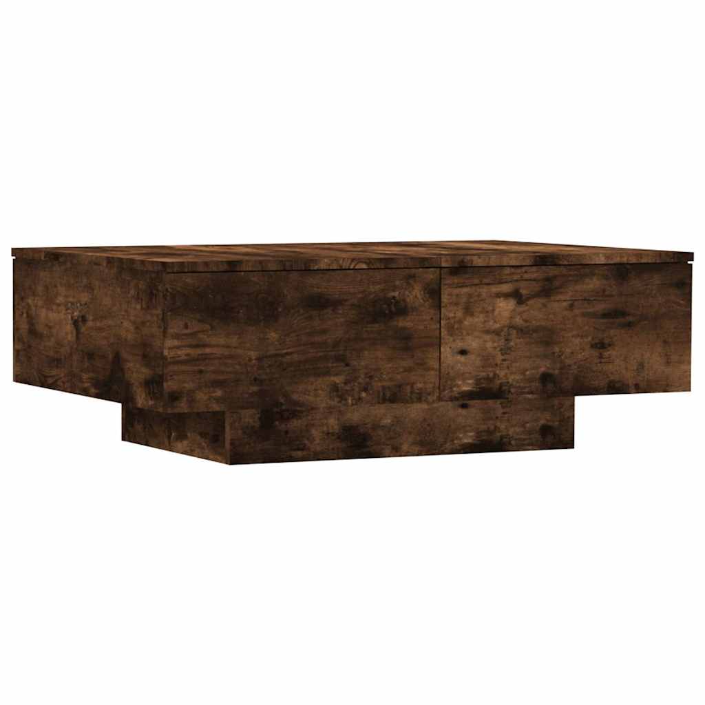 815195 vidaXL Coffee Table Smoked Oak 90x60x31 cm Engineered Wood