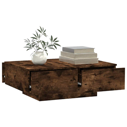 815195 vidaXL Coffee Table Smoked Oak 90x60x31 cm Engineered Wood