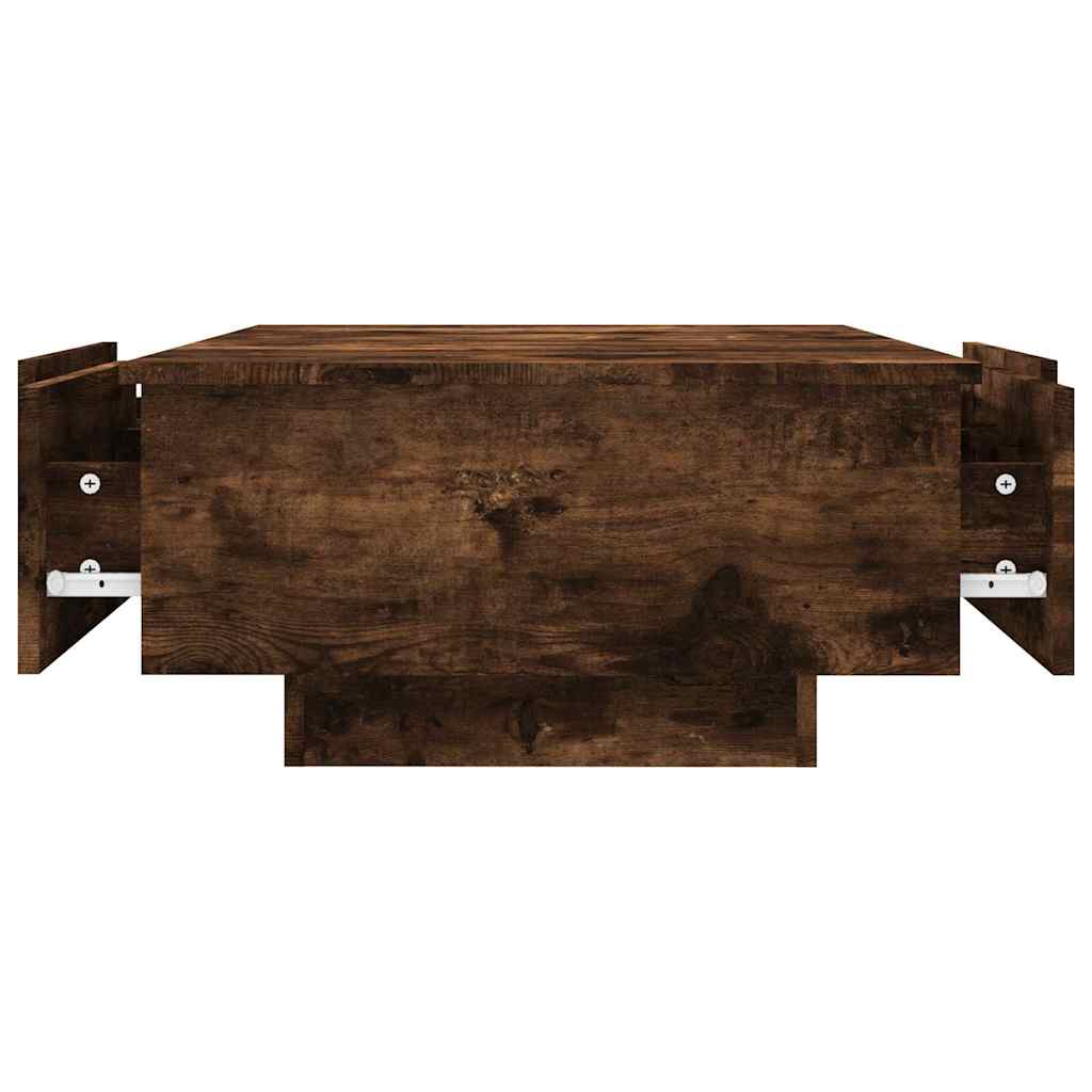 815195 vidaXL Coffee Table Smoked Oak 90x60x31 cm Engineered Wood