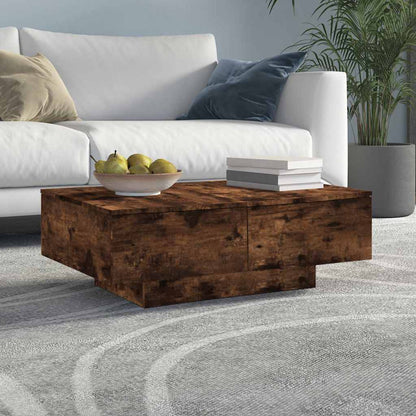 815195 vidaXL Coffee Table Smoked Oak 90x60x31 cm Engineered Wood