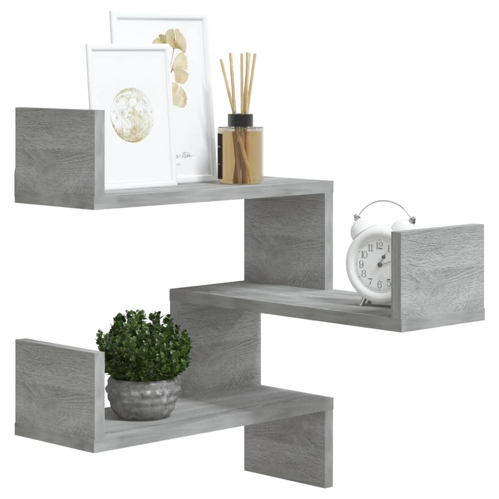 Wall corner shelves Wall-Mounted Grey Sonoma 40 x 40 x 49.5 cm