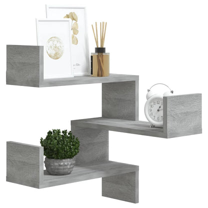 Wall corner shelves Wall-Mounted Grey Sonoma 40 x 40 x 49.5 cm