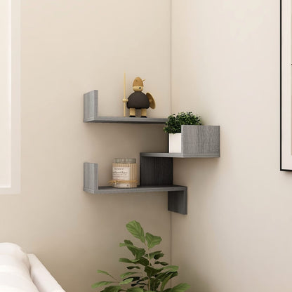 Wall corner shelves Wall-Mounted Grey Sonoma 40 x 40 x 49.5 cm