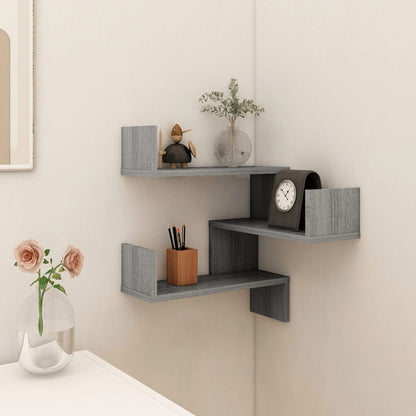 Wall corner shelves Wall-Mounted Grey Sonoma 40 x 40 x 49.5 cm