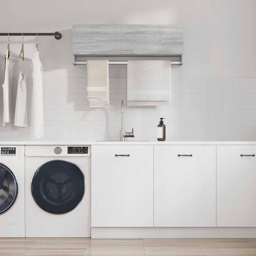 Wardrobe Grey Sonoma 100x32.5x35 cm Engineered Wood