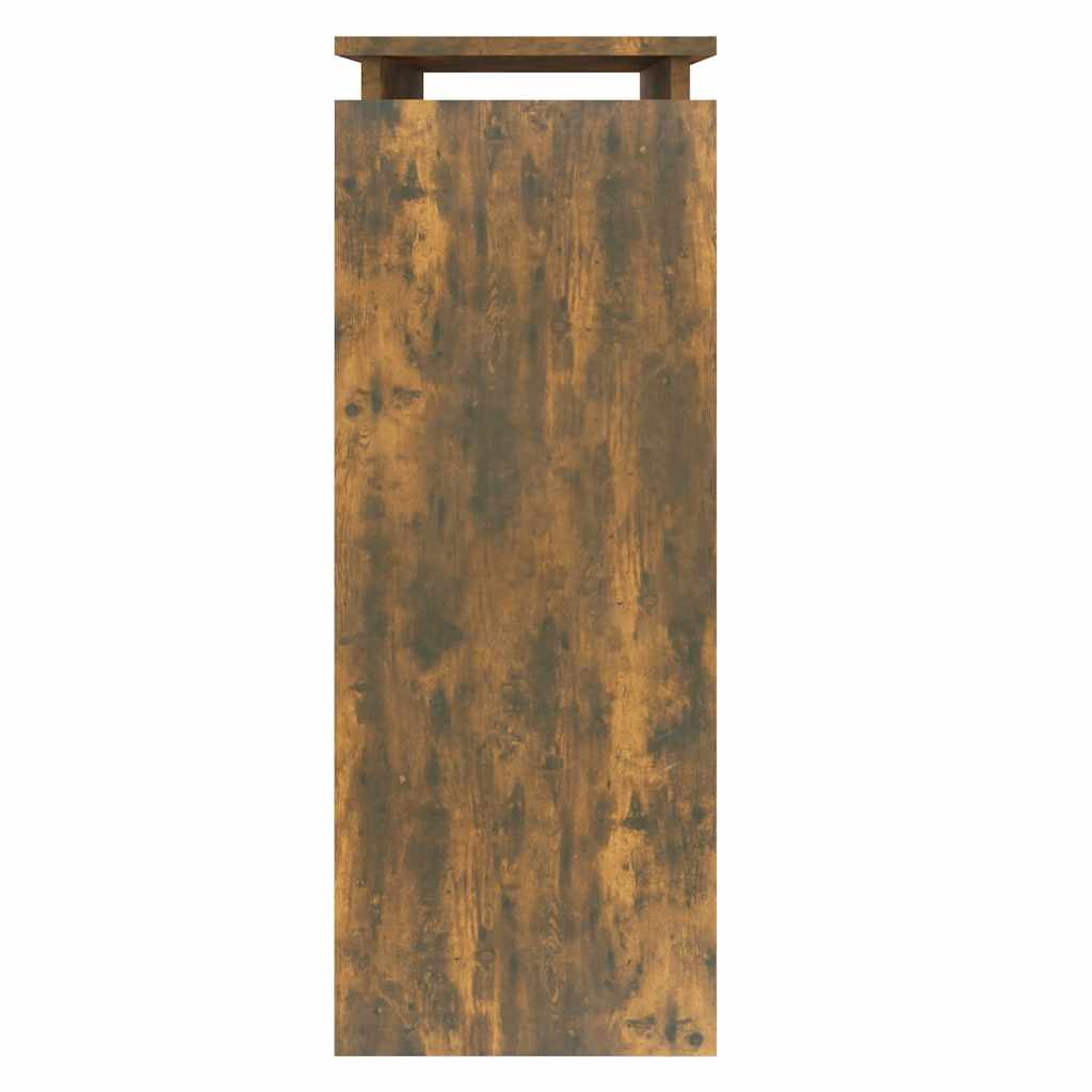 Console Table Smoked Oak 80x30x80 cm Engineered Wood