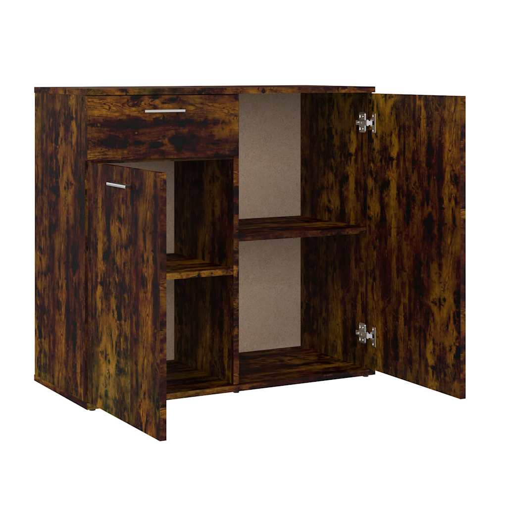 815489 vidaXL Sideboard Smoked Oak 80x36x75 cm Engineered Wood