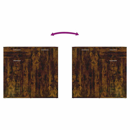 815489 vidaXL Sideboard Smoked Oak 80x36x75 cm Engineered Wood