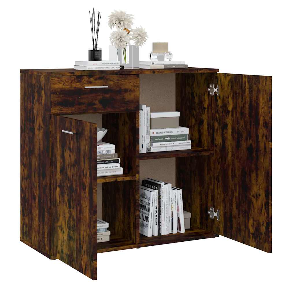 815489 vidaXL Sideboard Smoked Oak 80x36x75 cm Engineered Wood