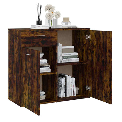 815489 vidaXL Sideboard Smoked Oak 80x36x75 cm Engineered Wood