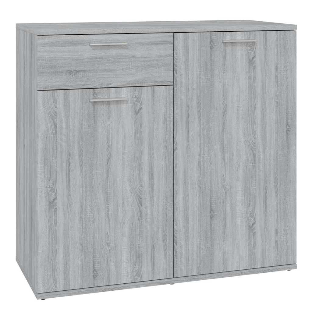 815490 vidaXL Sideboard Grey Sonoma 80x36x75 cm Engineered Wood